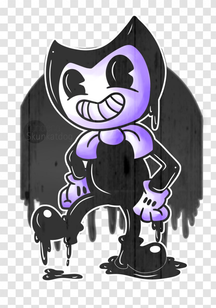 Cartoon Illustration Character Fiction Black M - Fictional - Bendy And The Ink Machine Transparent PNG
