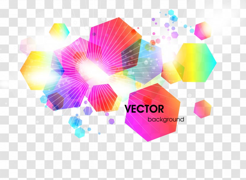 Light Color - Hexagon - Colorful Shading Transparent PNG