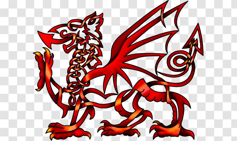 Welsh Dragon People Celtic Knot Celts Flag Of Wales Transparent PNG