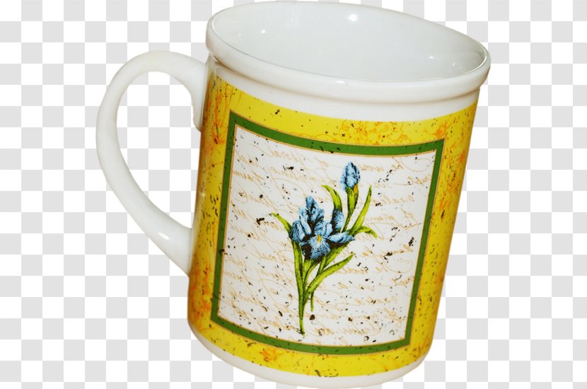 Coffee Cup Dandelion Porcelain Mug - Drinkware Transparent PNG