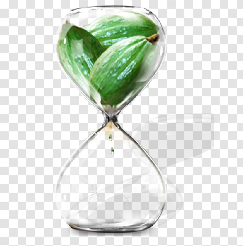 Glass Download Green - Hourglass Spring Element Transparent PNG