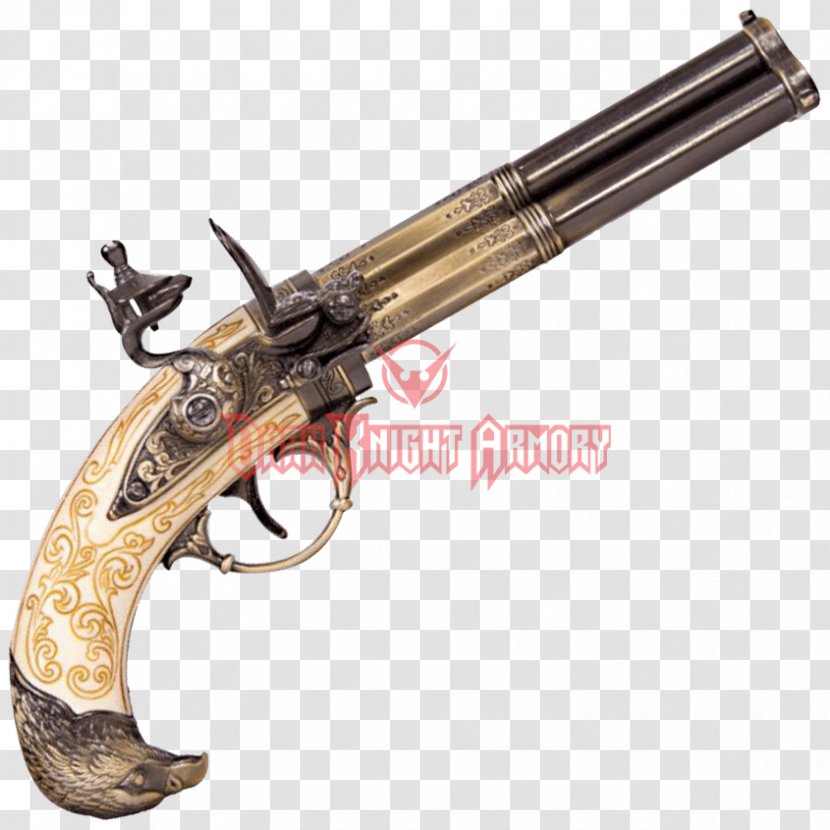 Trigger Revolver Flintlock Gun Barrel Firearm - Blunderbuss - Accessory Transparent PNG