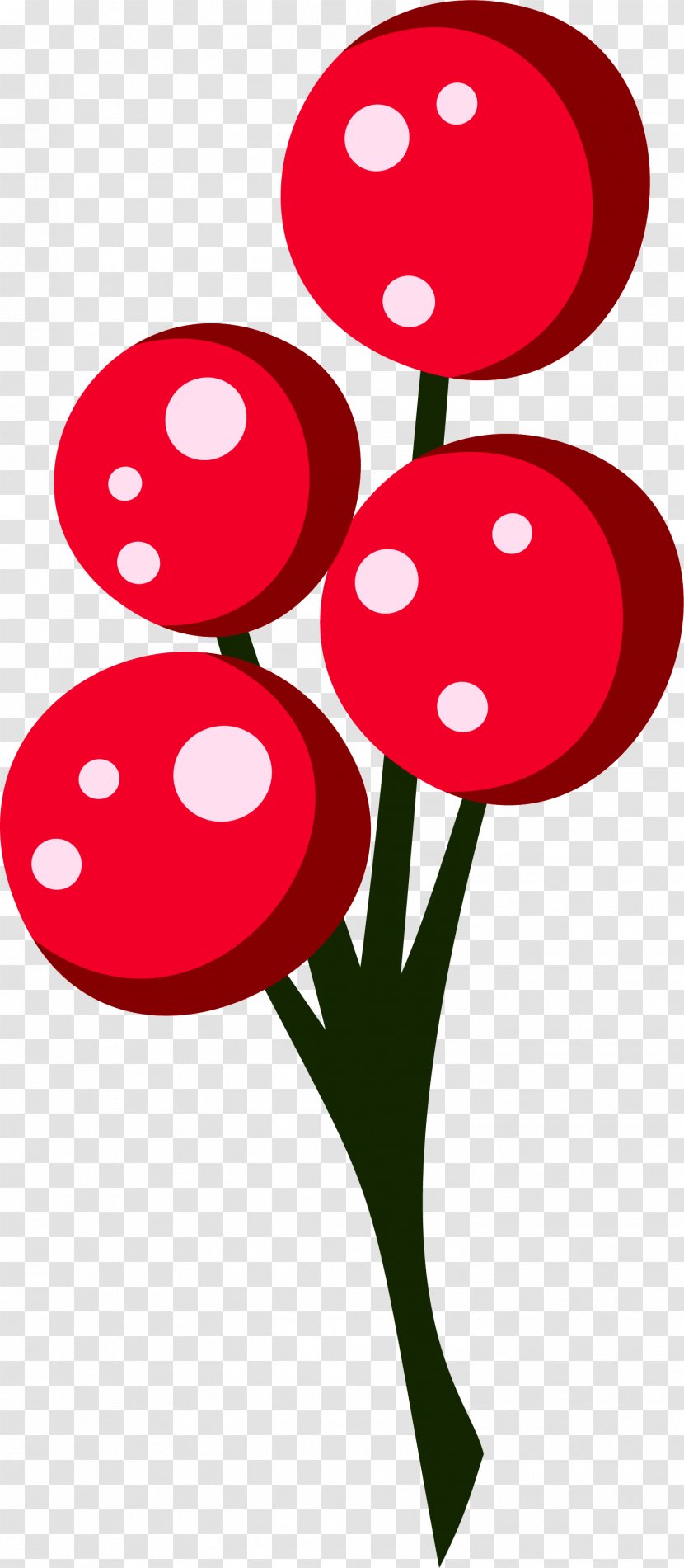 Cherry Red Fruit Illustration - Heart - Hand Painted Transparent PNG