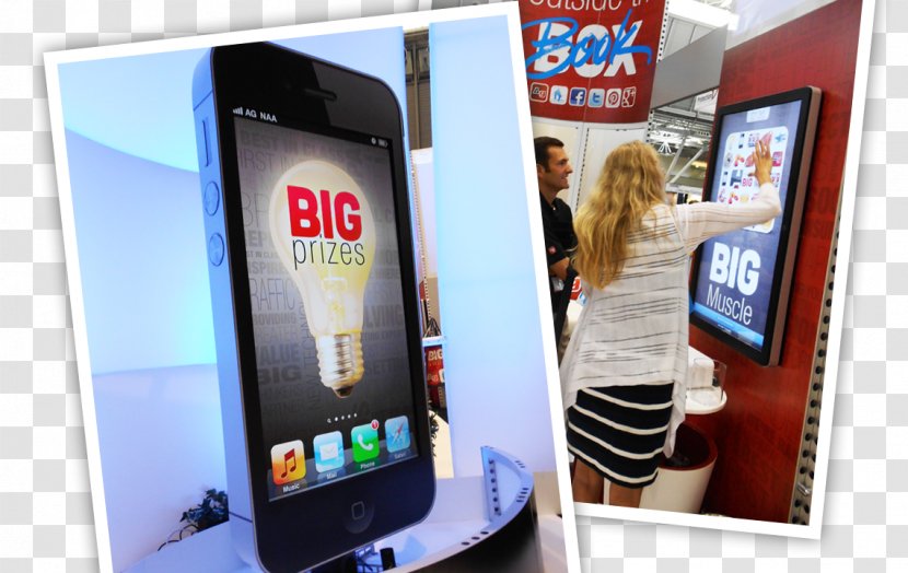 Smartphone Interactive Kiosks Communication Display Advertising Device - Mobile Phone - Trade Show Transparent PNG