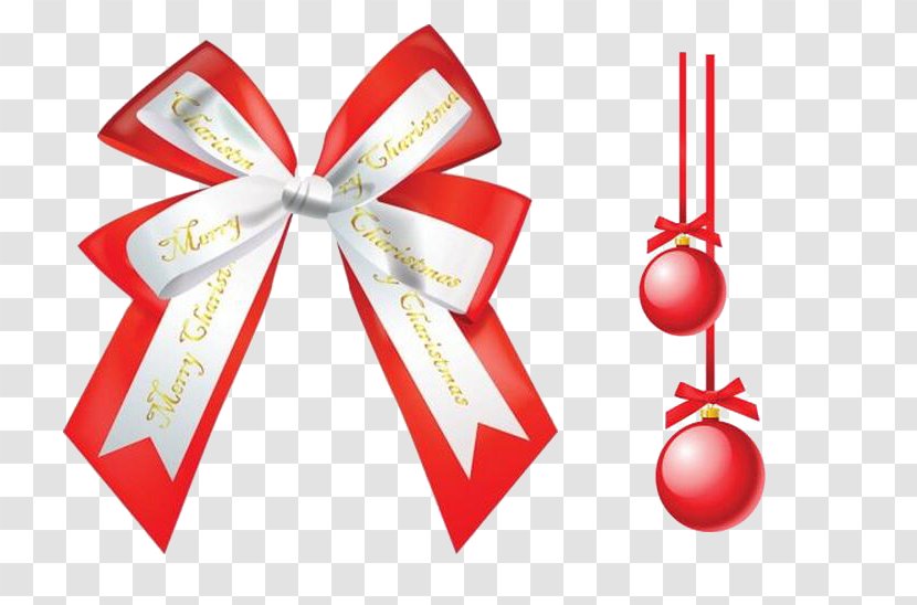 Shoelace Knot Ribbon Advertising - Red - Christmas Bow Transparent PNG