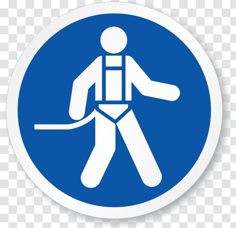 Safety Harness Eye Protection Personal Protective Equipment Sign - Blue Transparent PNG