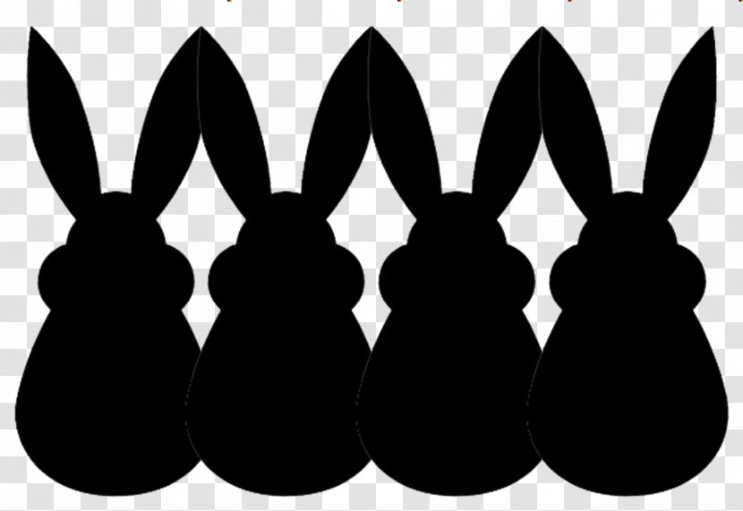 Rabbit Easter Drawing Silhouette Animal - Egg Transparent PNG