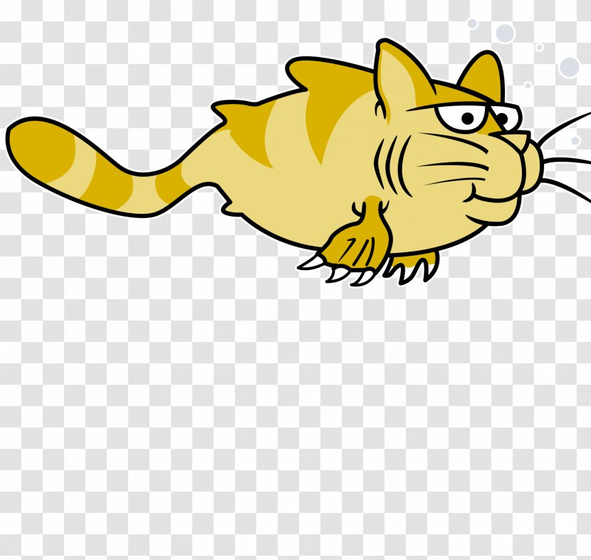 Cat Clip Art Insect Yellow Line Transparent PNG