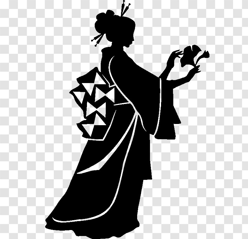 Woman Silhouette Sticker Japan - Geisha - 3d Fruits Transparent PNG