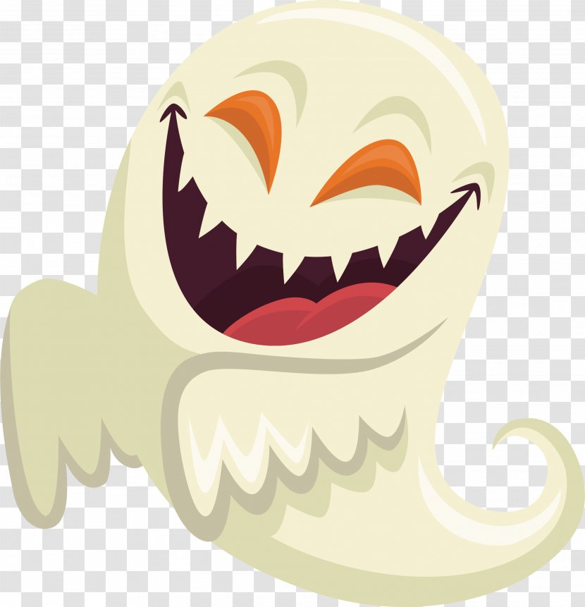 Ghost - Cartoon - The Specter Of Evil Laughter Transparent PNG