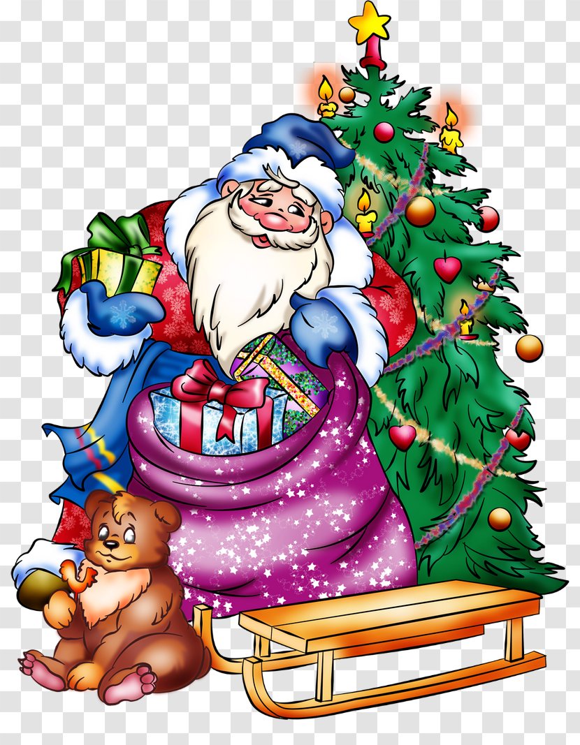 Ded Moroz Snegurochka New Year Holiday Christmas Day - Poster - Vector Transparent PNG