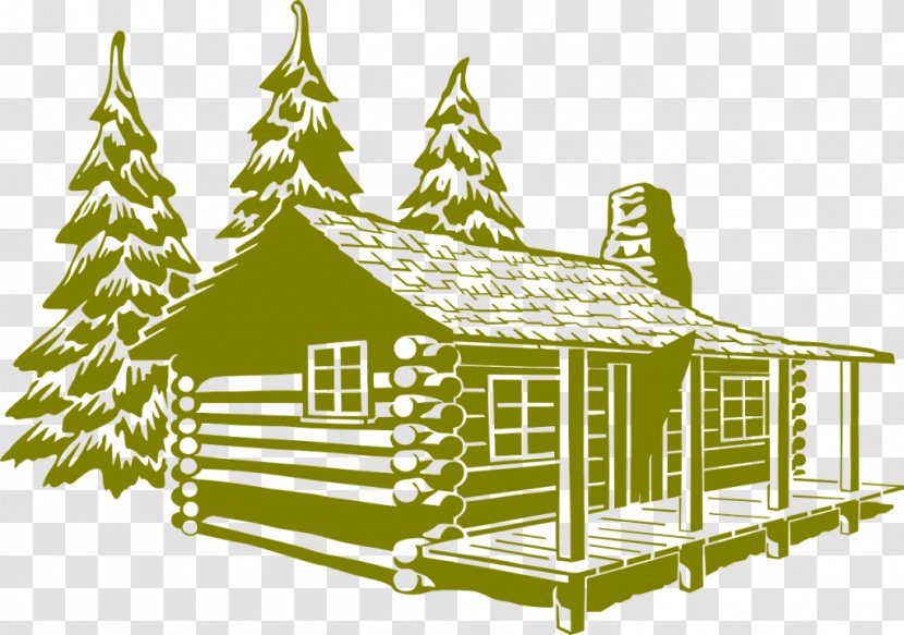 Drawing Log Cabin Cottage Clip Art Image - House Transparent PNG