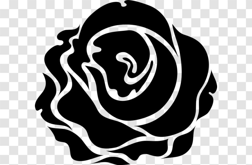 Rose - White - Plant Logo Transparent PNG