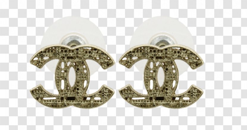 Earring Chanel Silver Rhinestone Jewellery - Body Jewelry - A64609X01060Z0000 Transparent PNG