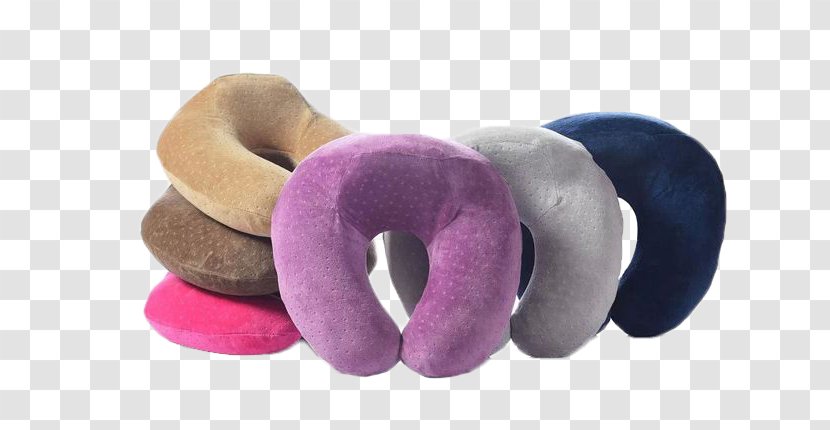 Pillow Neck Nuchal Rigidity Memory Foam Cushion - Purple - Multicolor Arranged U-pillow Transparent PNG