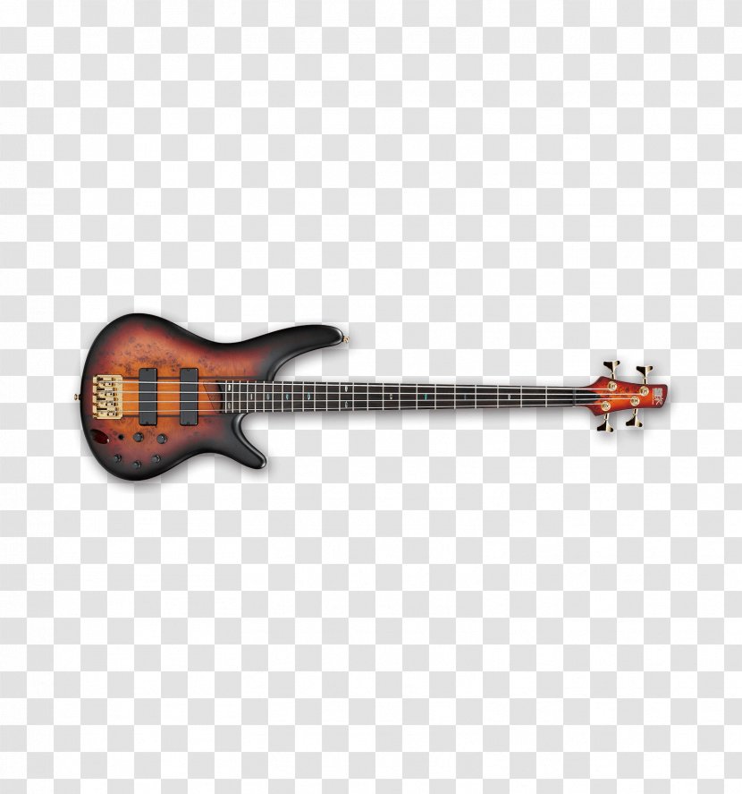 Bass Guitar Ibanez Musical Instruments String - Silhouette Transparent PNG