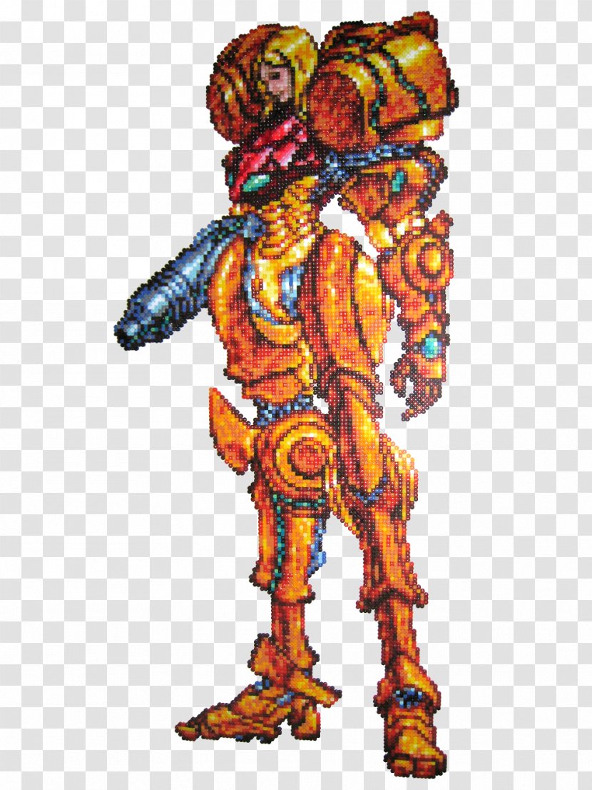 Metroid Prime Super Samus Aran Sprite Pixel Art Transparent PNG