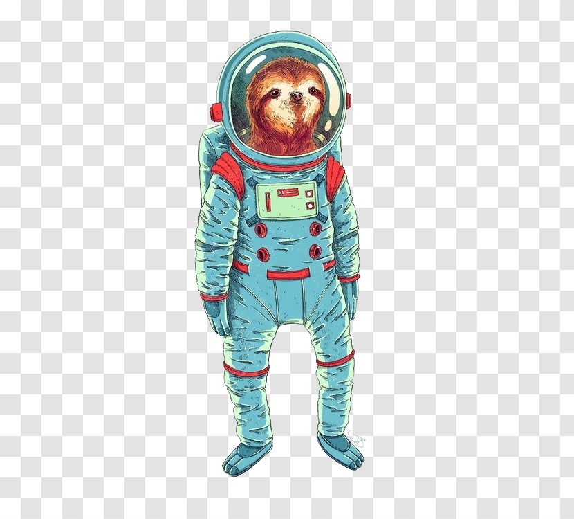 Sloth Astronaut International Space Station Outer - Animal Transparent PNG