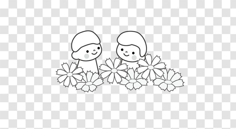 Visual Arts Black And White - Silhouette - Dolls Flowers Transparent PNG
