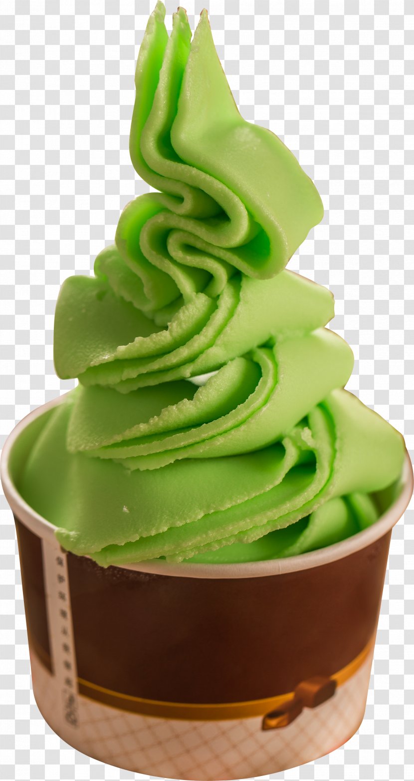 Green Tea Ice Cream Iced Transparent PNG