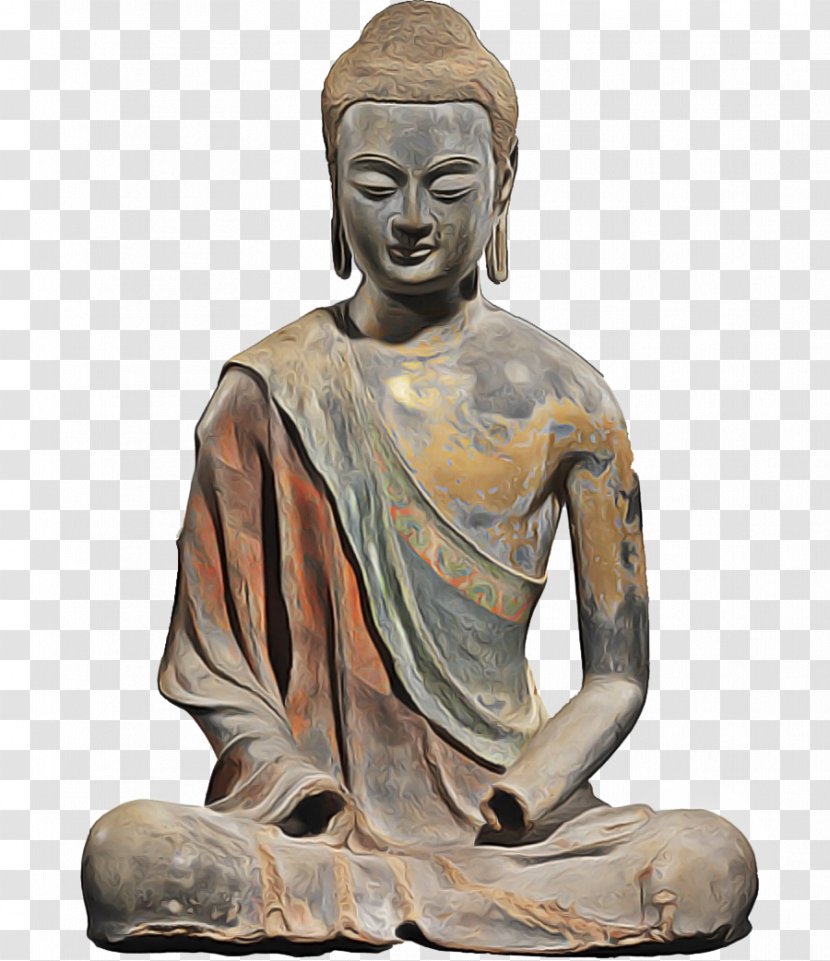 Buddha Cartoon - Stone Carving - Metal Monk Transparent PNG
