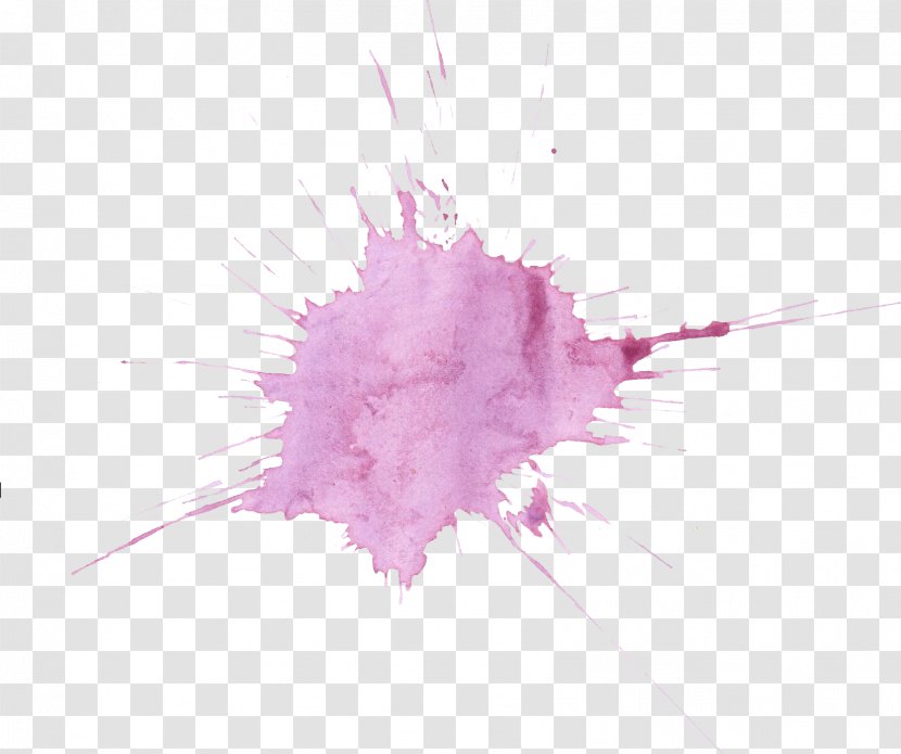 Watercolor Painting Purple - Digital Media - Splash Transparent PNG