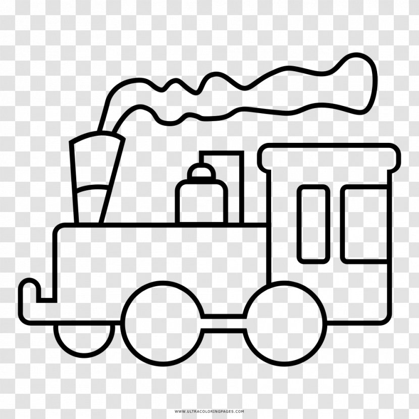 Train Drawing Coloring Book - Finger - Color Page Transparent PNG