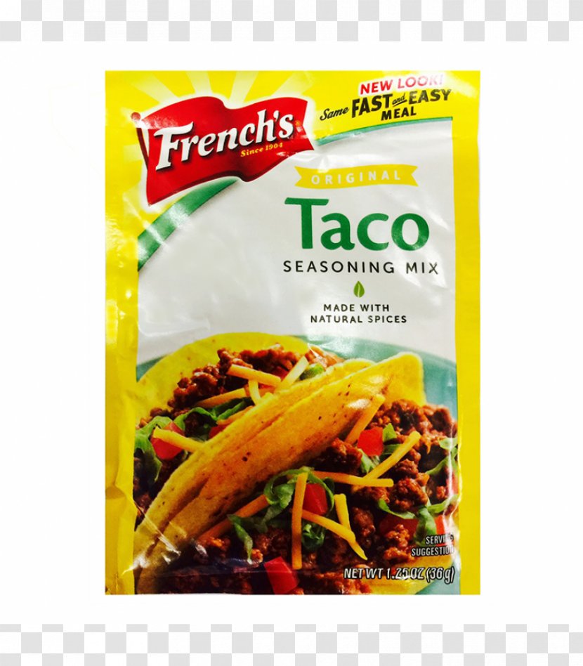 Vegetarian Cuisine Taco French's Junk Food - French Tacos Transparent PNG