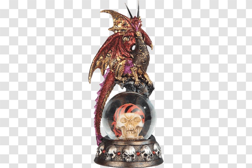 Figurine Statue Yellow Dragon Red - Skull Transparent PNG