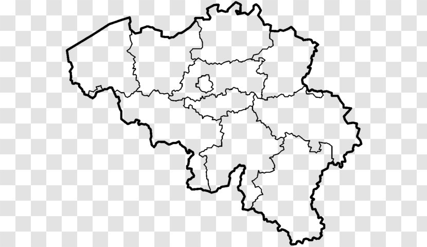 Provinces Of Belgium Blank Map Mons World - Line Art Transparent PNG