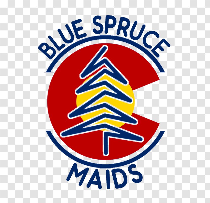 Clip Art Brand Logo Line Blue Spruce Maids - Text - Signage Transparent PNG