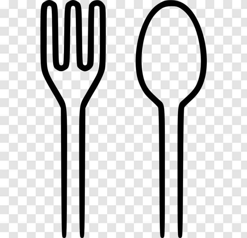 Clip Art Fork Spoon - Lusikkahaarukka Transparent PNG