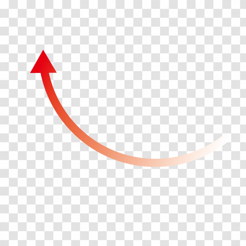 Arrow Curve Euclidean Vector Computer File - Resource - Red Up Transparent PNG