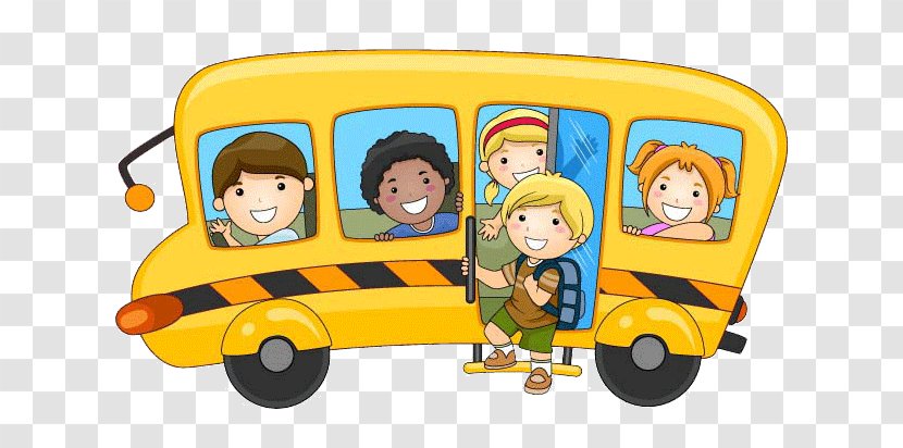 Student School Child Illustration - Drawing - Cartoon Bus Transparent PNG