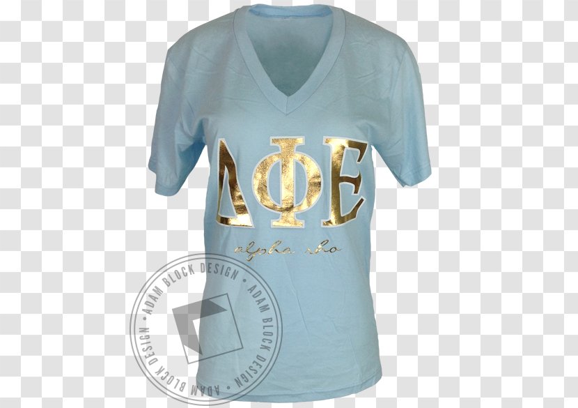 T-shirt Delta Phi Epsilon Sweater Neckline - Jersey - Gold Foil Quotes Transparent PNG