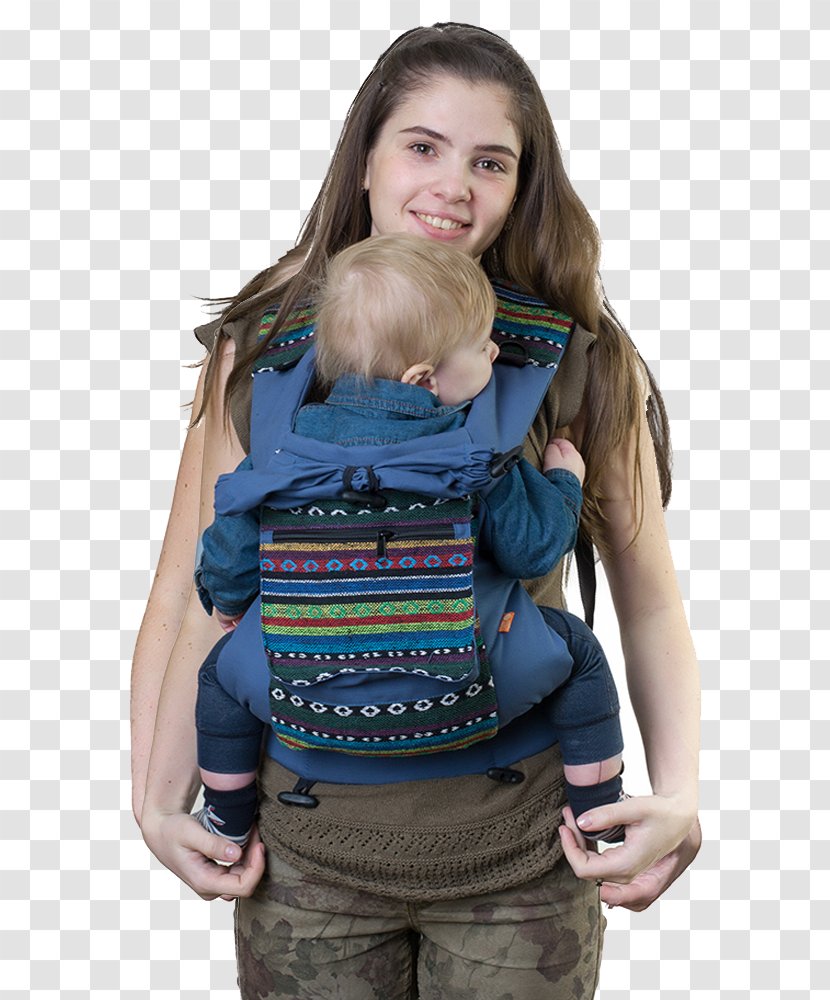 Baby Sling Backpack Transport Child Handbag - Electric Blue Transparent PNG