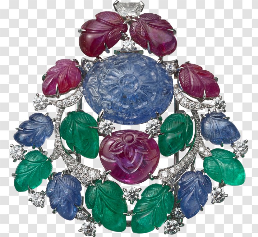 Sapphire Brooch Jewellery Emerald Cartier Transparent PNG