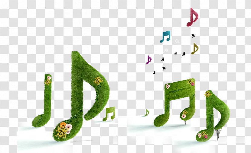 Musical Note Green - Watercolor - Tree Decoration Pattern Notes Transparent PNG