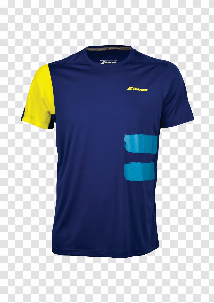 T-shirt Crew Neck Clothing Blue Babolat - Tennis Transparent PNG
