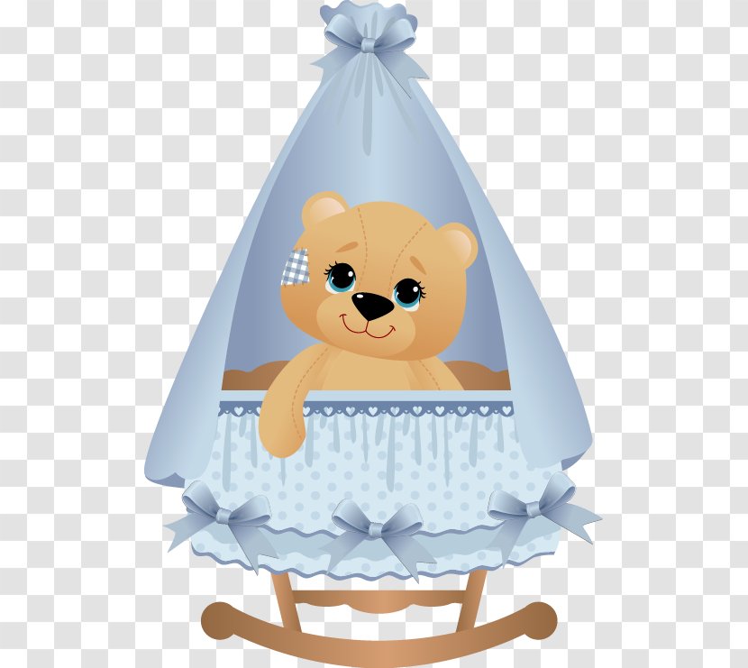 Drawing Clip Art - Blue - Hand-painted Crib Bear Transparent PNG
