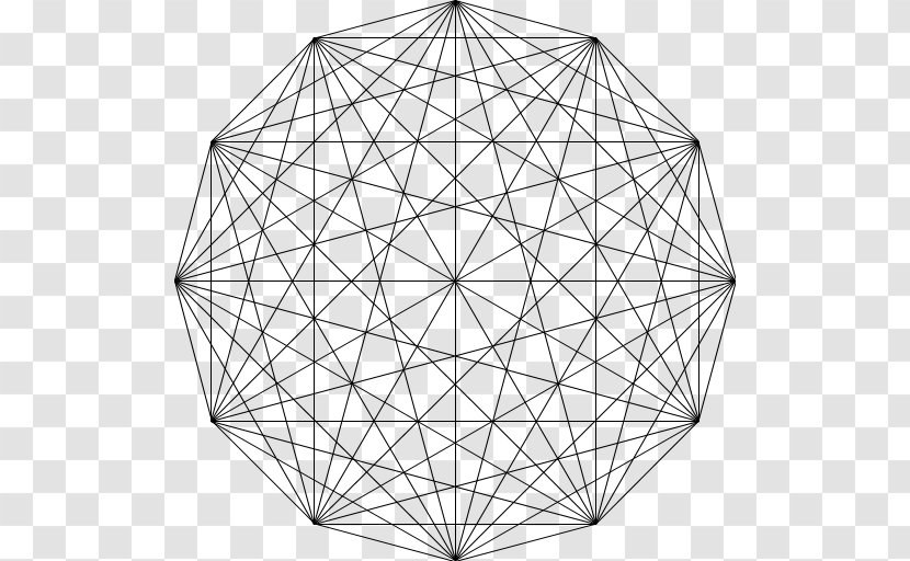 Complete Graph Theory Vertex Dodecagram - Fractal Geometry Transparent PNG