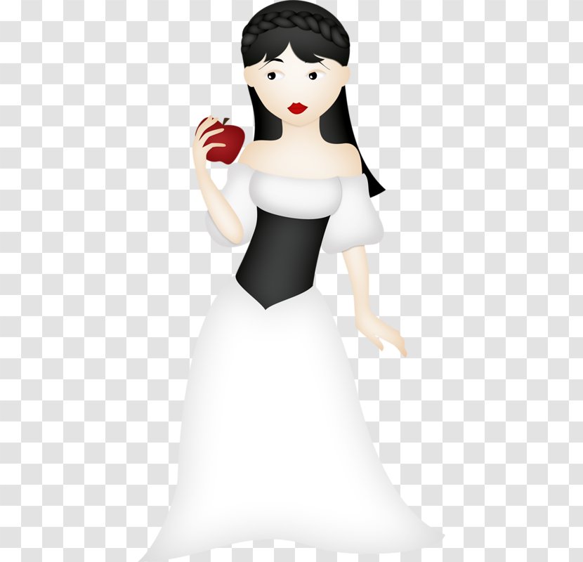 Snow White Fairy Tale Illustration - Silhouette - Eating Apple Princess Transparent PNG