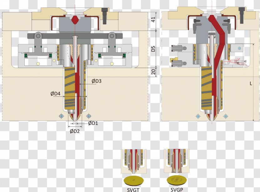 Hot Runner Valve Injection Moulding Molding - Design Transparent PNG