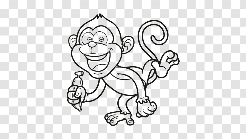 Drawing Cartoon Clip Art - Tree - Monkey Transparent PNG