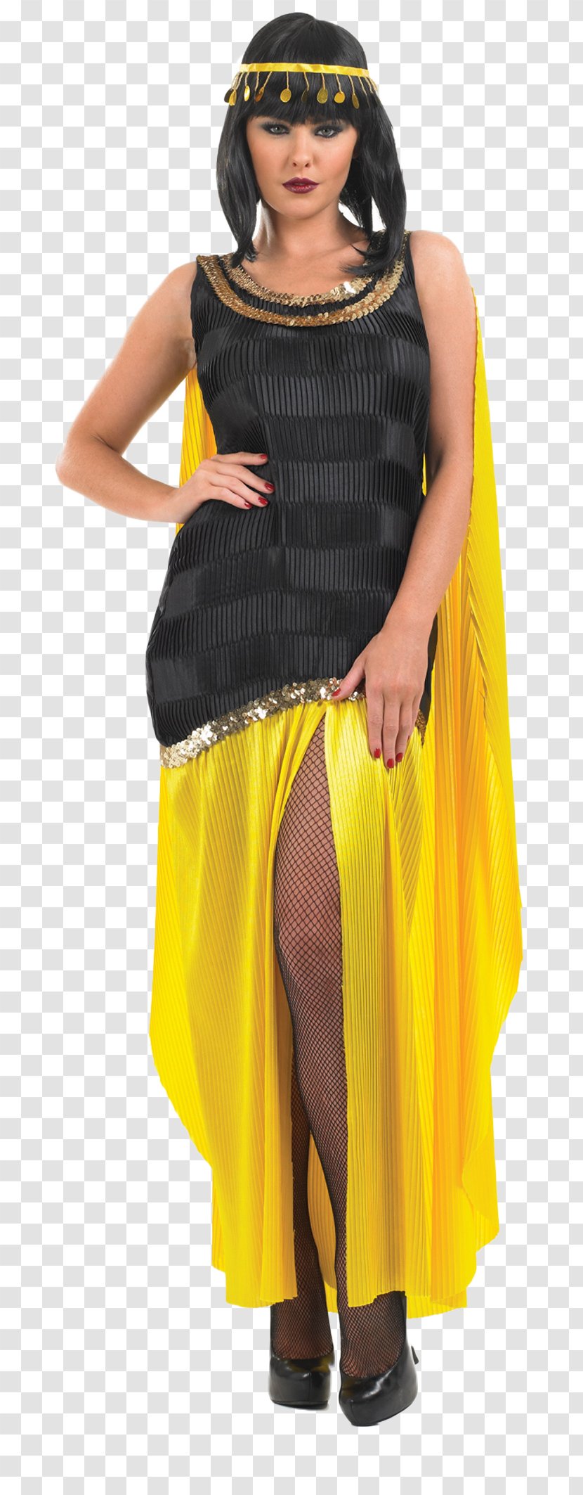 Cleopatra Costume Party Dress Clothing Sizes - Yellow Transparent PNG