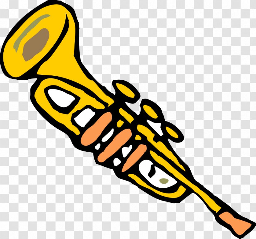 Trumpet Black And White Royalty-free Clip Art - Watercolor - Images Transparent PNG