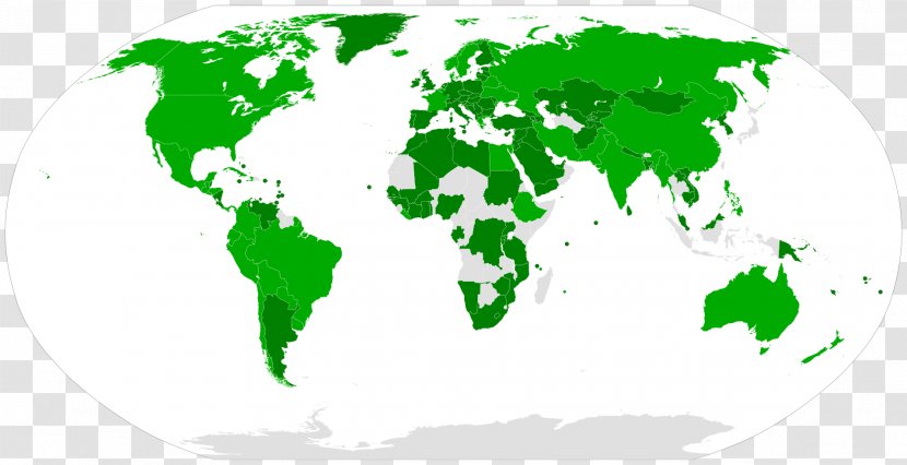 World Map Globe - Green Transparent PNG