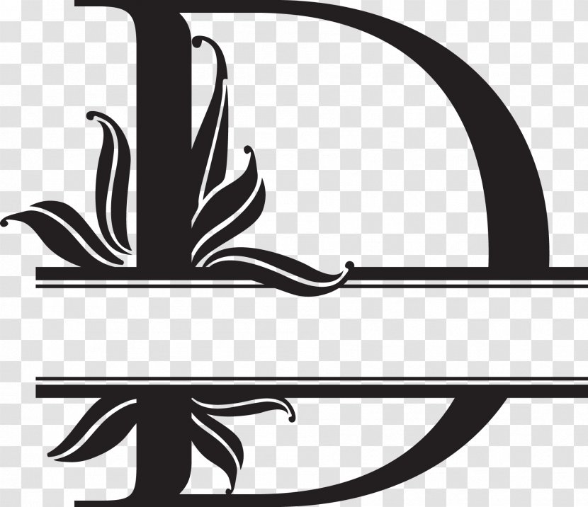 Clip Art Logo Calligraphy Black & White - Blackandwhite - M LineMonogram Center Transparent PNG