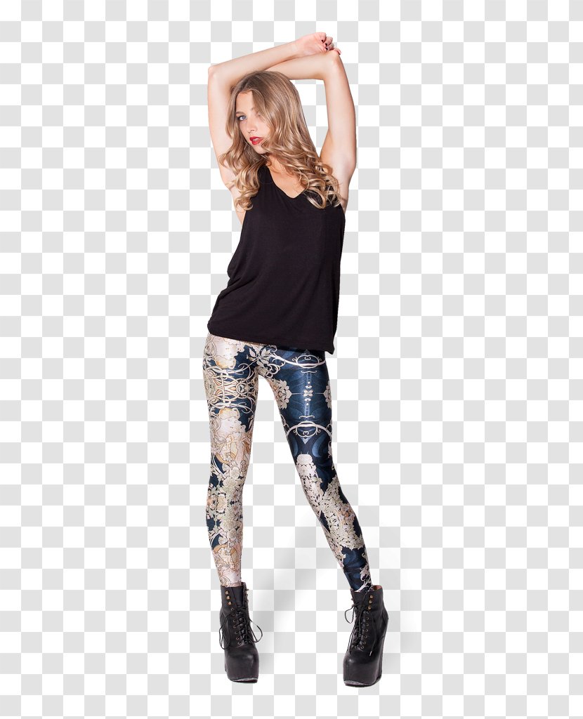 Leggings Clothing Yoga Pants Tights - Top - Jeans Transparent PNG