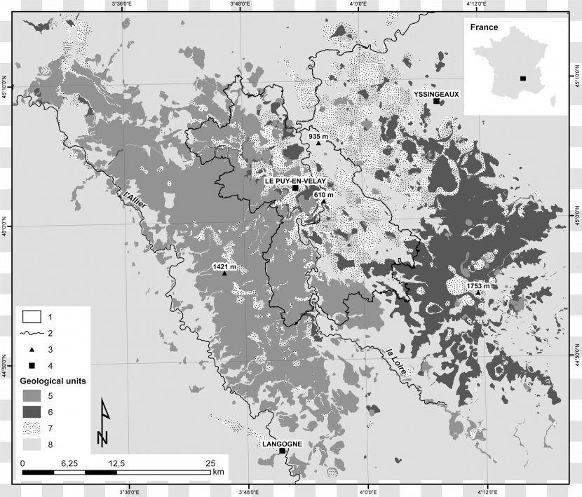 Map Tree Tuberculosis - Monochrome - Design Transparent PNG